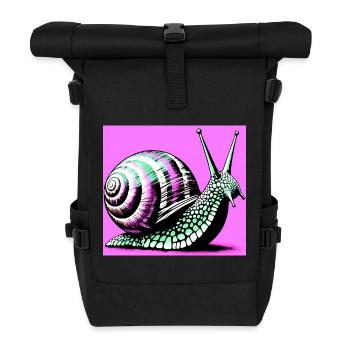 Snail - Roll Top Backpack - black - Front