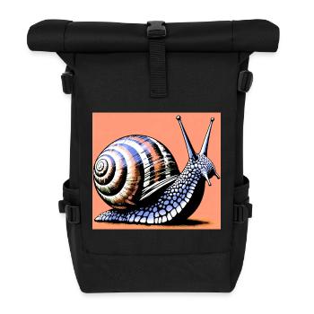 Schnecke - Rolltop Rucksack - Schwarz - Vorne