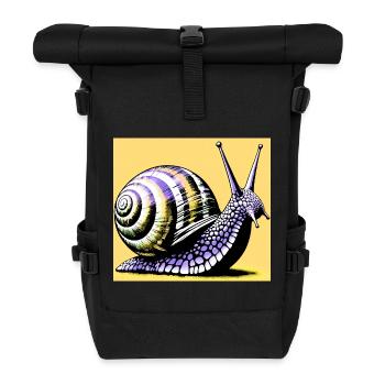 Snail - Roll Top Backpack - black - Front