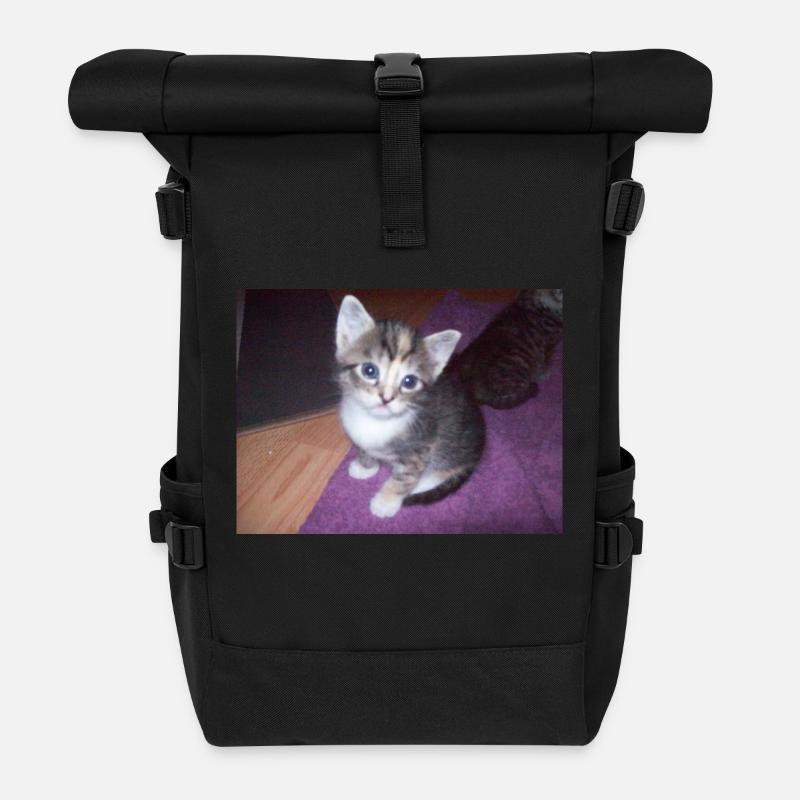 Kätzchen - Rolltop Rucksack - Schwarz