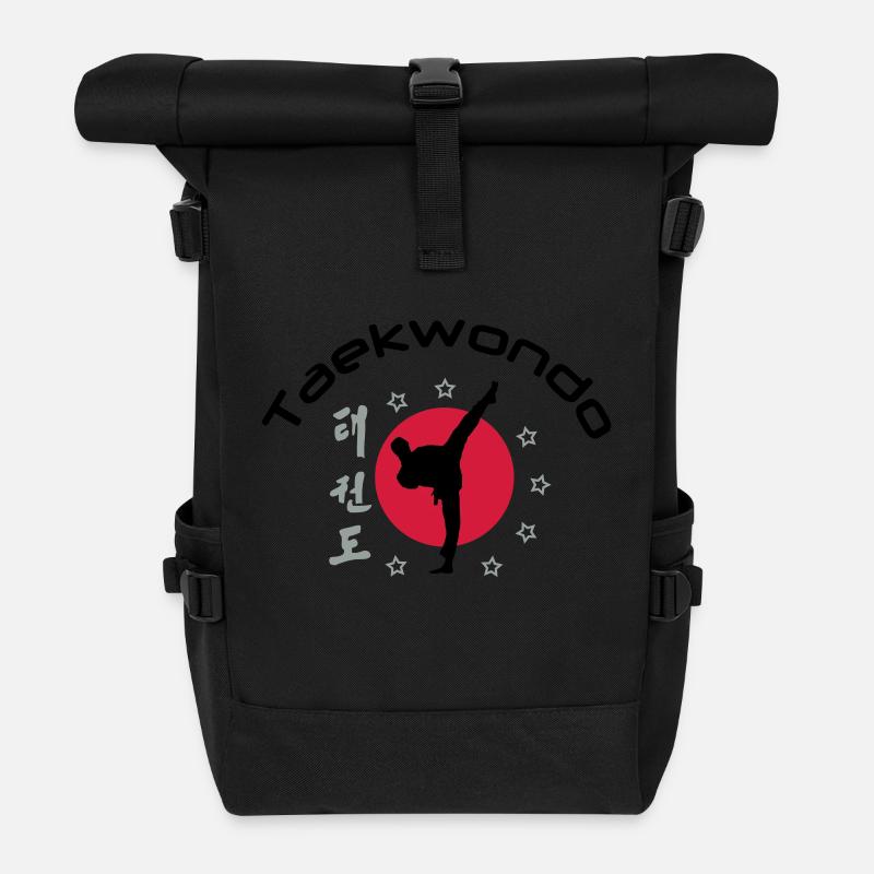 taekwondo_3 - Rolltop Rucksack - Schwarz