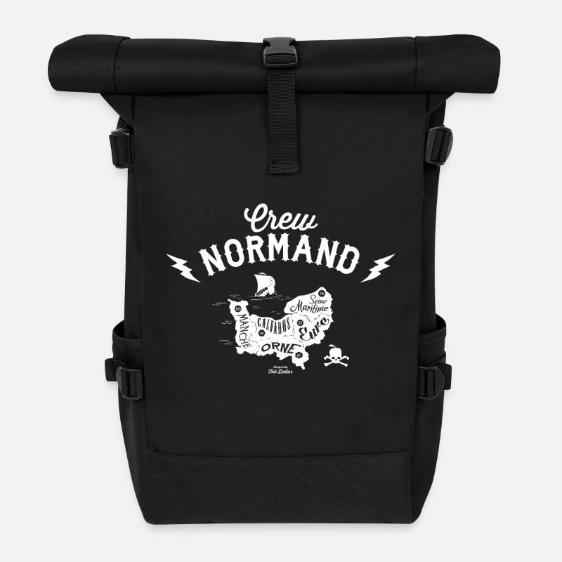 Crew Normand Dept - Sac à dos roll top - noir