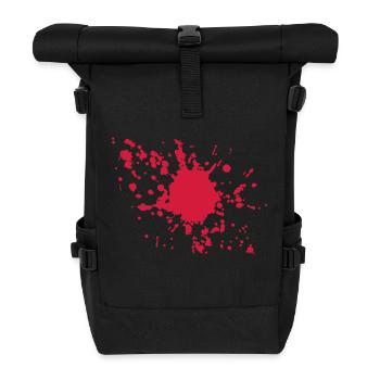 splatter_1_3 - Rolltop Rucksack - Schwarz - Vorne
