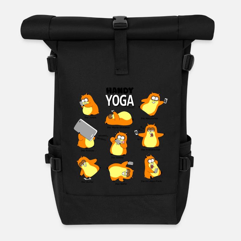 Handy Yoga - Rolltop Rucksack - Schwarz