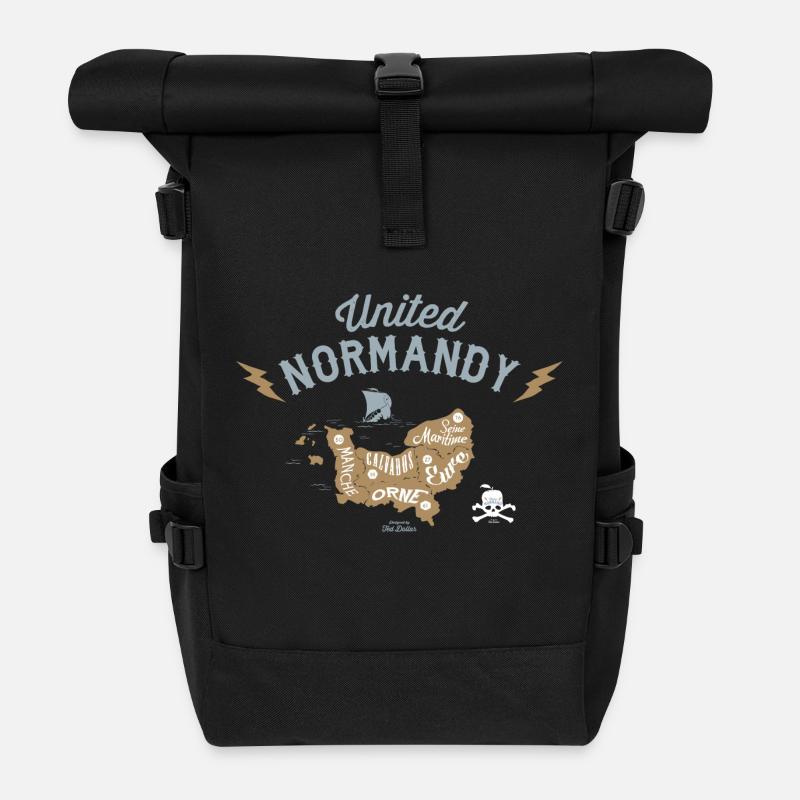 United Normandy - Sac à dos roll top - noir