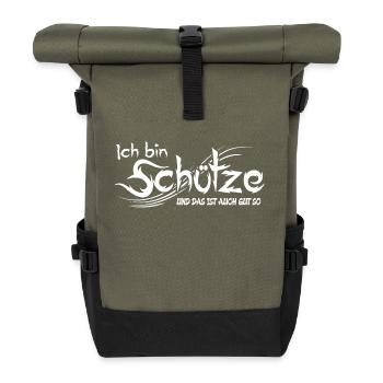 Schütze - Rolltop Rucksack - Olive/Schwarz - Vorne