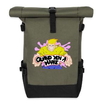 Quand yen a marre - Sac à dos roll top - olive/noir - Devant