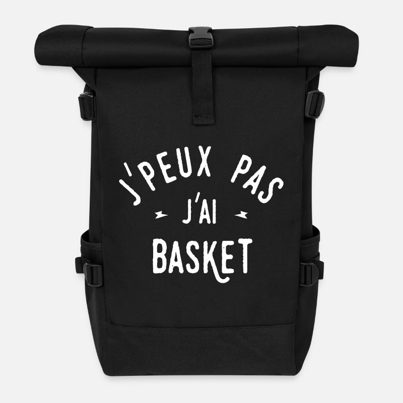 j'peux pas j'ai basket - Sac à dos roll top - noir