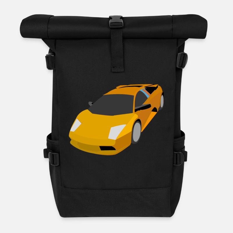 Rennauto - Rolltop Rucksack - Schwarz