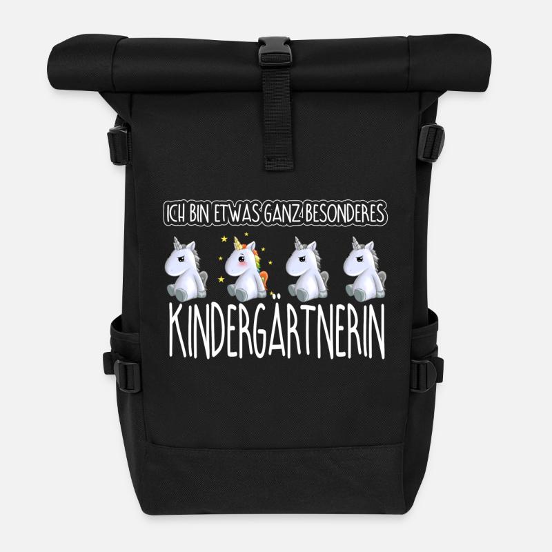 KINDERGÄRTNERIN - Toll - Rolltop Rucksack - Schwarz
