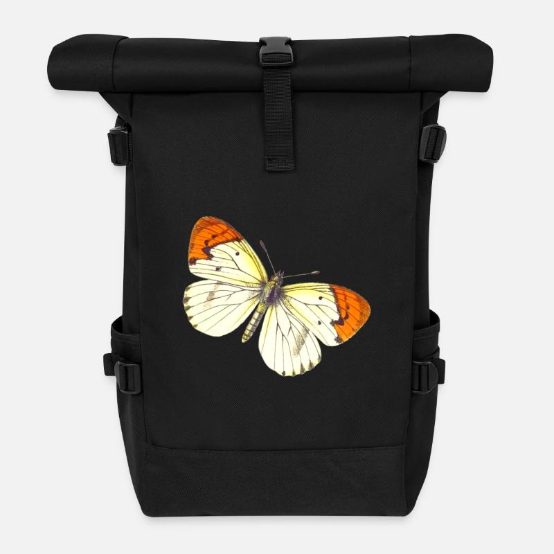 Butterfly - Rolltop Rucksack - Schwarz