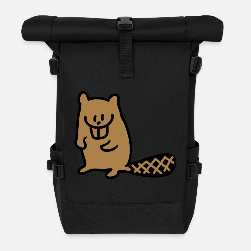 Biber - Rolltop Rucksack - Schwarz