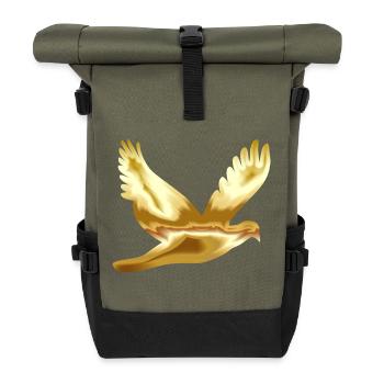Pigeon colombe de la paix or cadeau idée cadeau - Sac à dos roll top - olive/noir - Devant