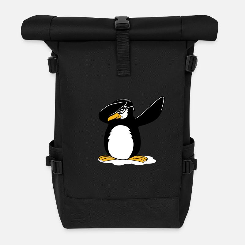 Dabbing Pinguin Funny Dance Geschenk - Rolltop Rucksack - Schwarz