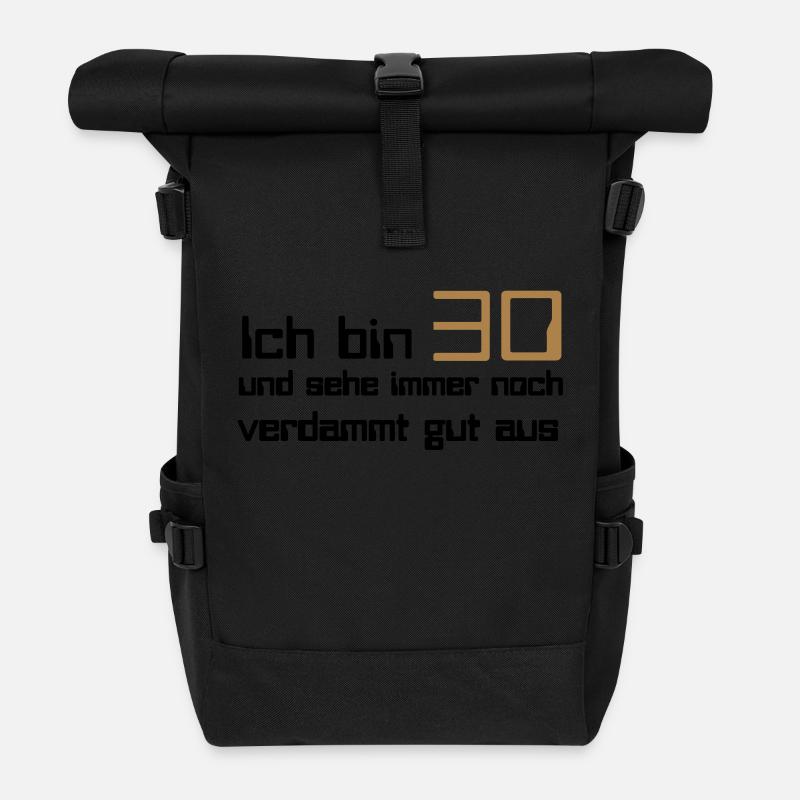 30 - Rolltop Rucksack - Schwarz