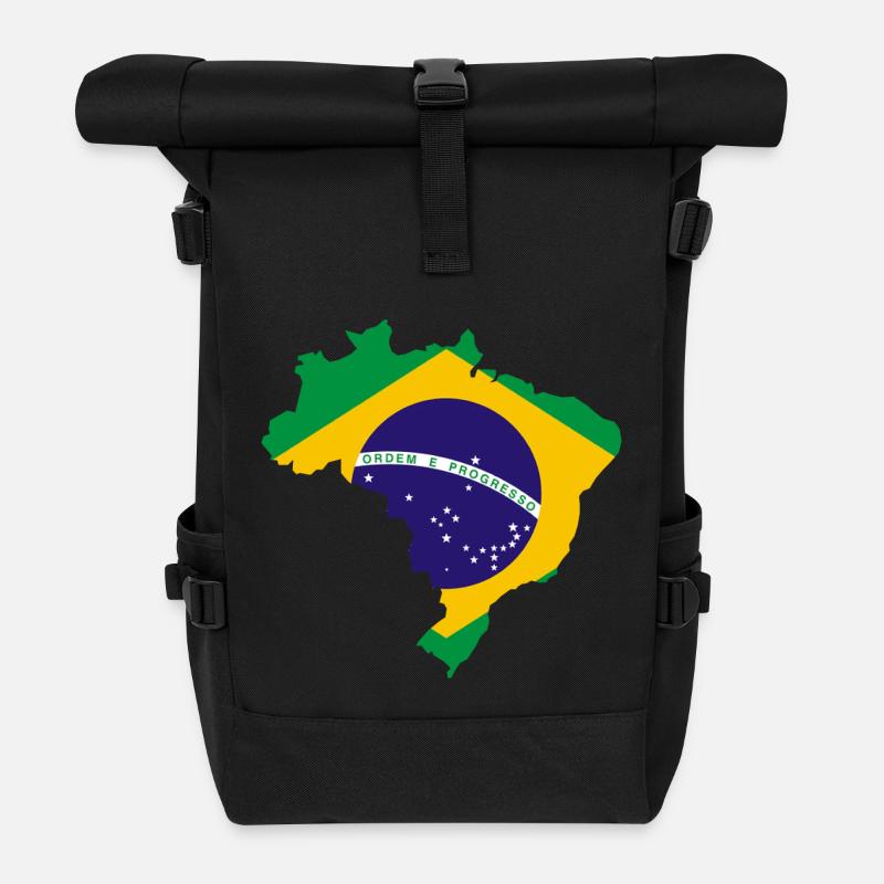 BRASILIEN - Rolltop Rucksack - Schwarz