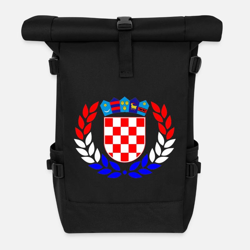 Lorbeerkranz Kroatien - Rolltop Rucksack - Schwarz