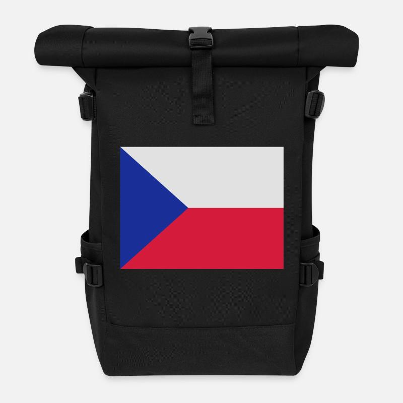 drapeau_republique_tcheque - Sac à dos roll top - noir
