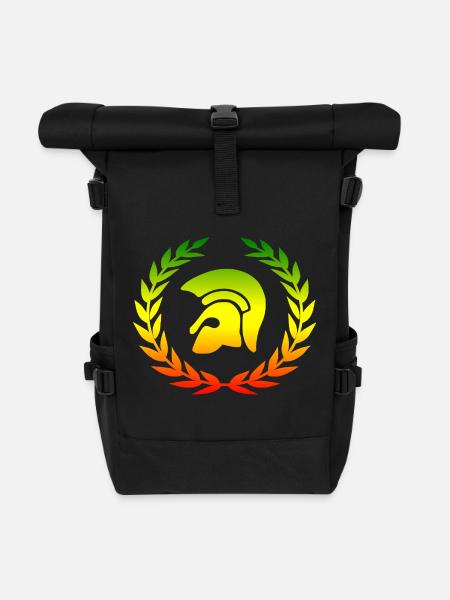 Trojan reggae laurel - Roll Top Backpack - black