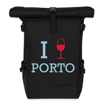 I Love Porto - Roll Top Backpack - black - Front