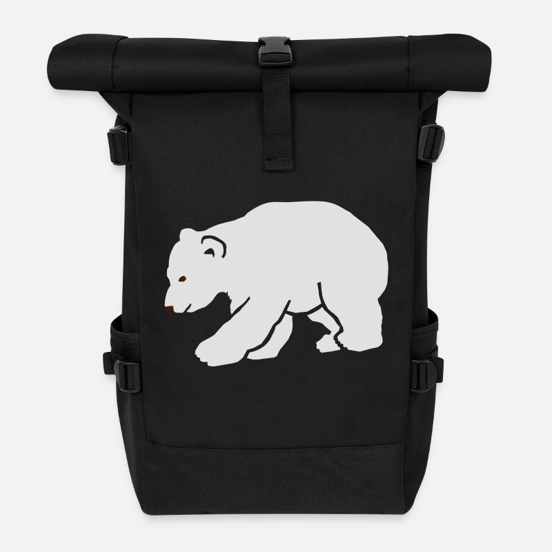 L'ours polaire Knut Polar - Sac à dos roll top - noir