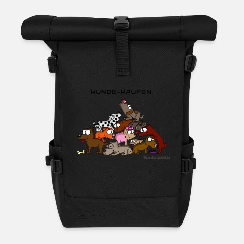 Hundehaufen - Rolltop Rucksack - Schwarz