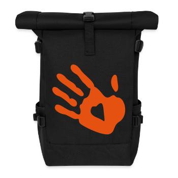 Heart Hand - Roll Top Backpack - black - Front