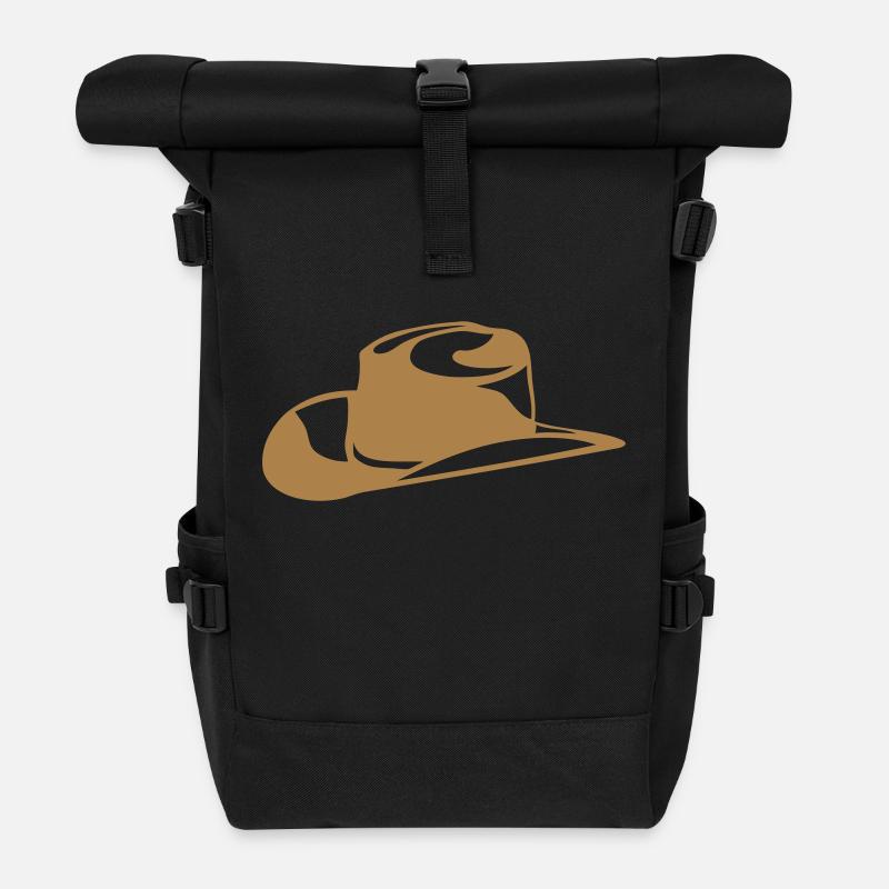 Hut Cowboy-Hut 807 - Rolltop Rucksack - Schwarz