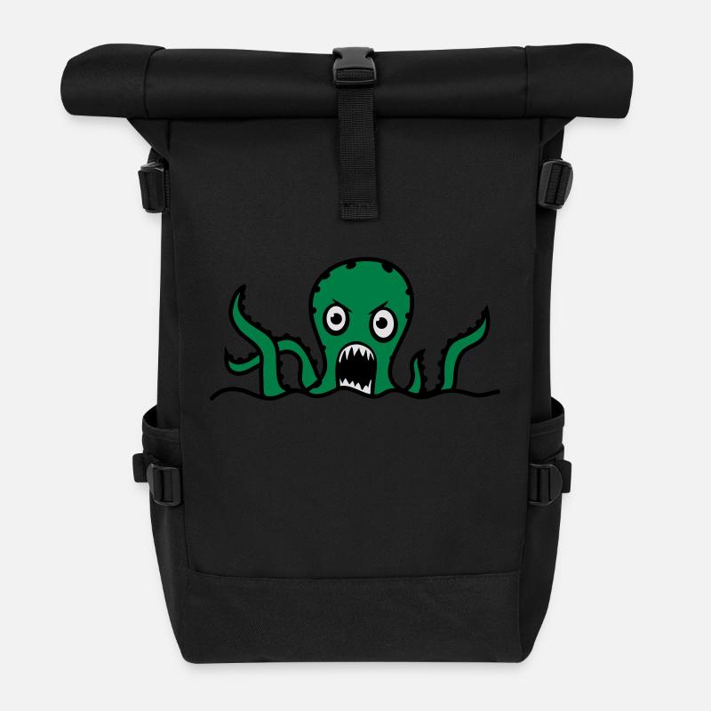 Octopus - Rolltop Rucksack - Schwarz