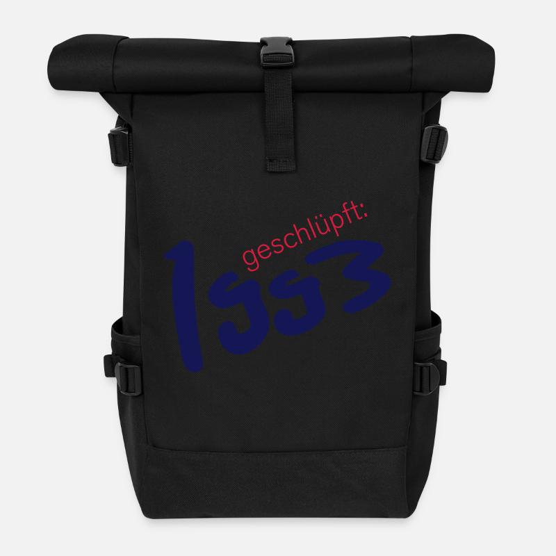 Hatched in 1993 - Roll Top Backpack - black