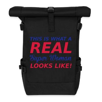 Real Woman - Rolltop Rucksack - Schwarz - Vorne