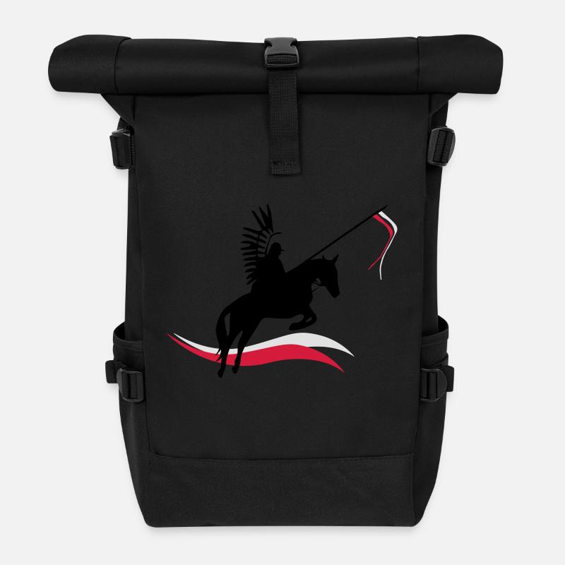 husar 2 - Rolltop Rucksack - Schwarz