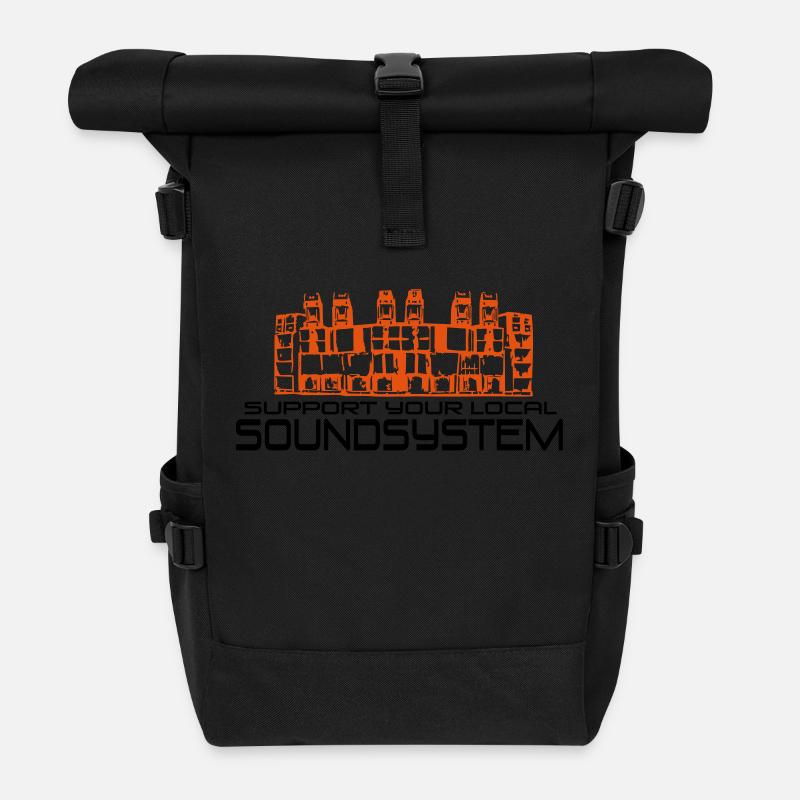 support your local soundsystem - Sac à dos roll top - noir