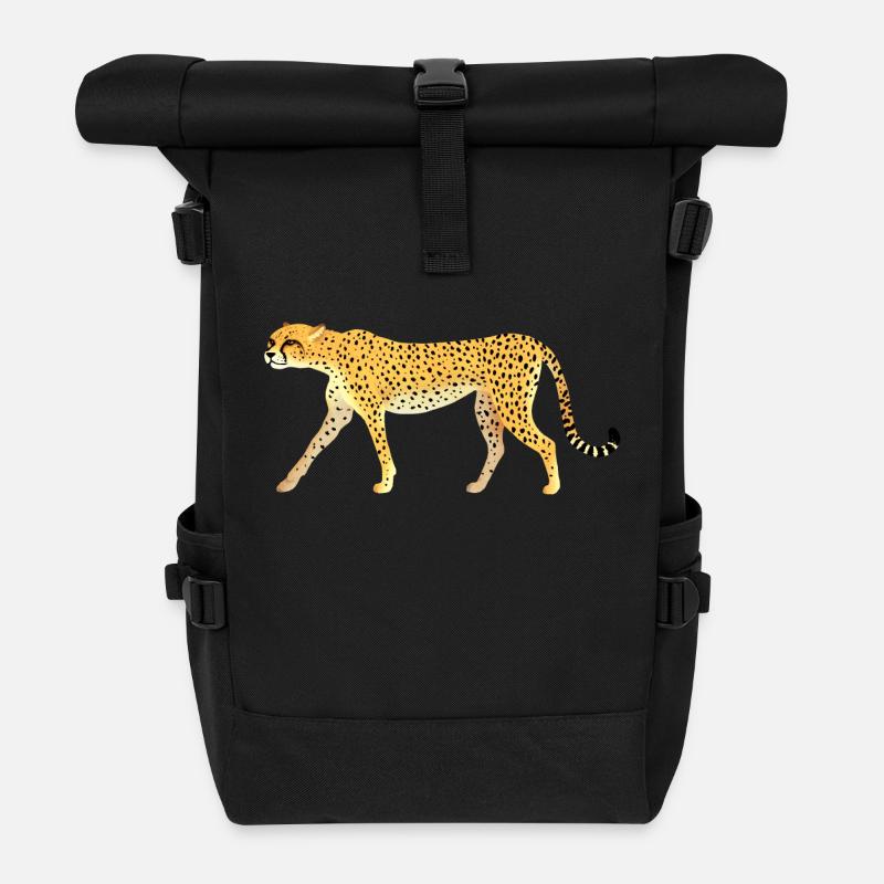 Guépard / Cheetah 01 - Sac à dos roll top - noir