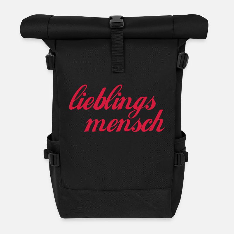 lieblingsmensch - Rolltop Rucksack - Schwarz