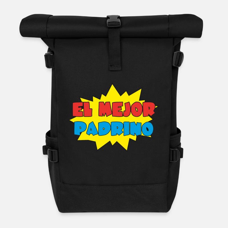 El mejor padrino - Roll Top Backpack - black