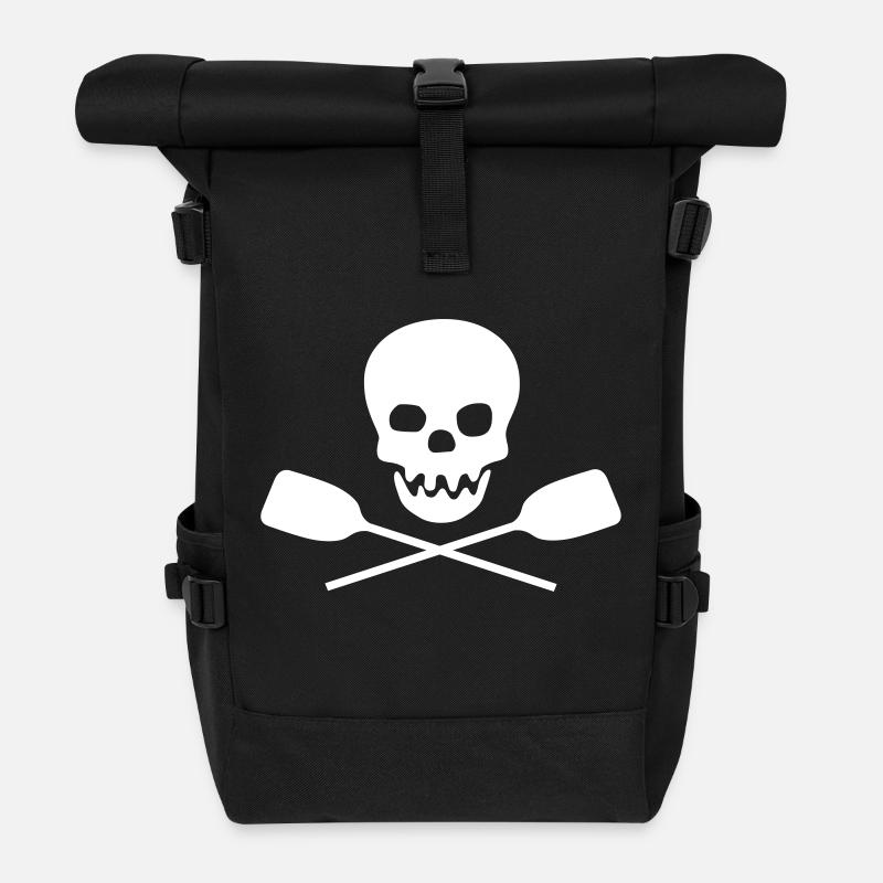 rudern - Rolltop Rucksack - Schwarz