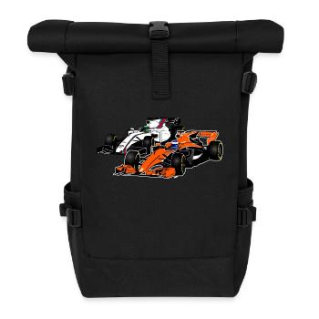 Racecar - Rennauto - Rolltop Rucksack - Schwarz - Vorne