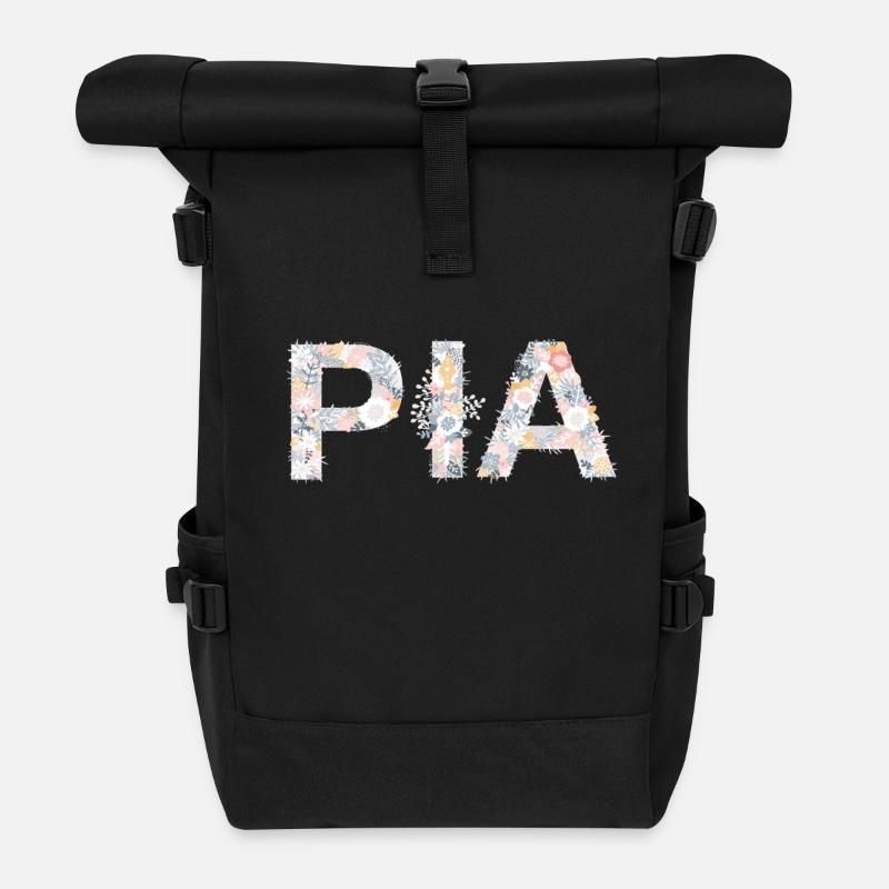 pia - Rolltop Rucksack - Schwarz