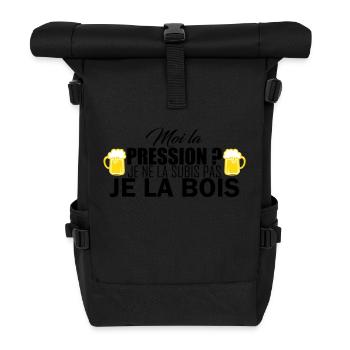 moi la pression - Roll Top Backpack - black - Front