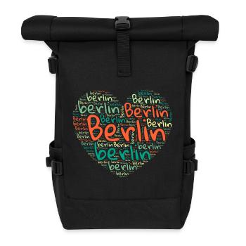Berlin - Rolltop Rucksack - Schwarz - Vorne