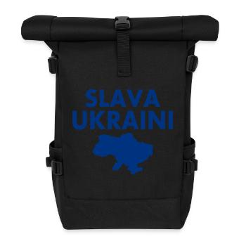 Slava ukraini - Rolltop Rucksack - Schwarz - Vorne