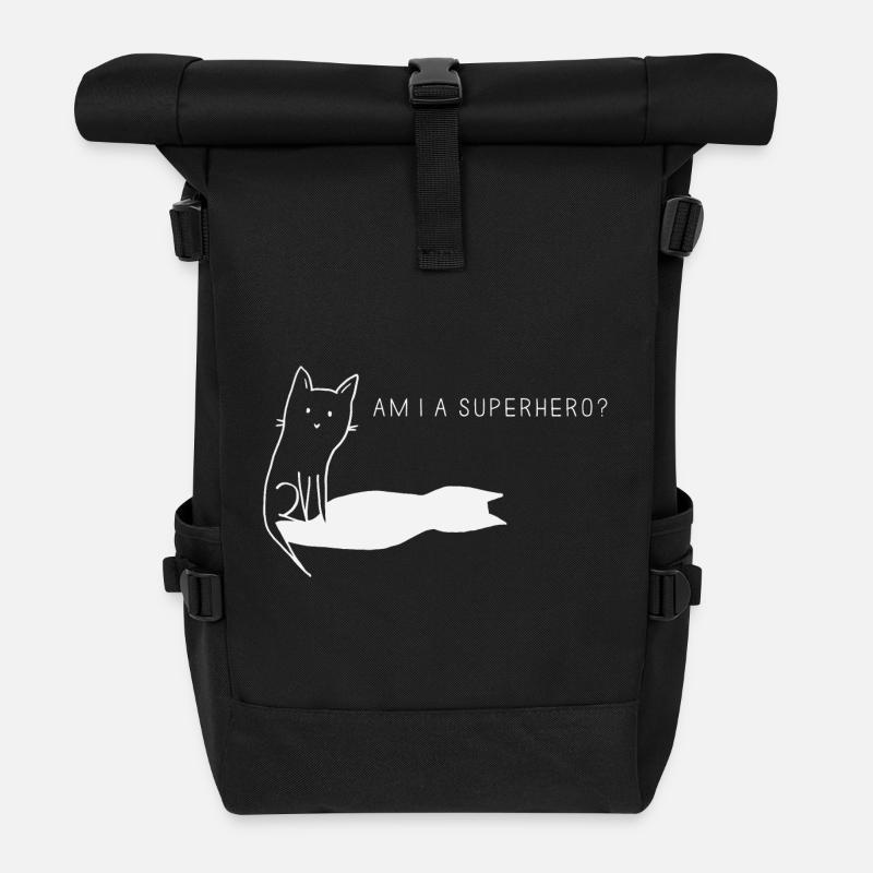 Superhero - Roll Top Backpack - black