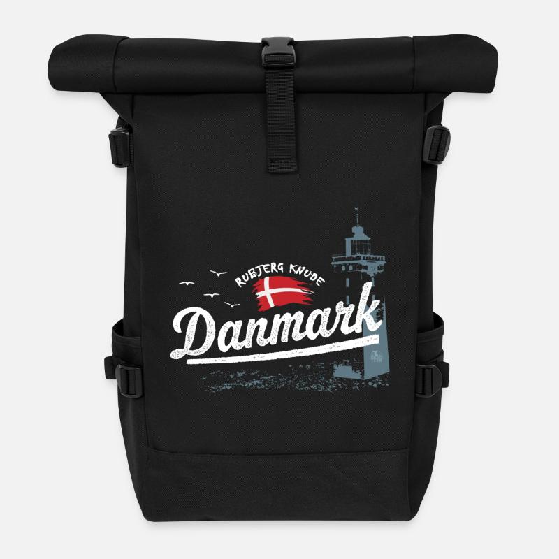 Danmark - Rubjerg Knude - Dänemark - Rolltop Rucksack - Schwarz