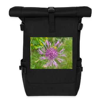 Großes Flockenkraut auch Centaurea Skabiosen-Flocken - Rolltop Rucksack - Schwarz - Vorne