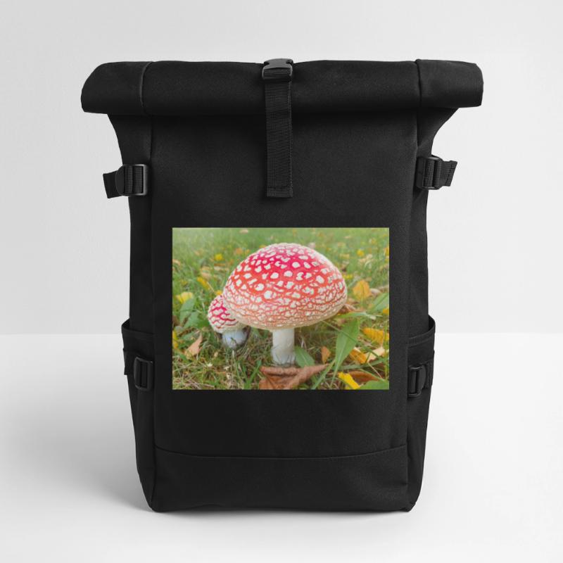 fly agaric also toadstool Roll Top Backpack