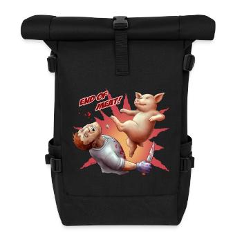End of Meat - Rolltop Rucksack - Schwarz - Vorne