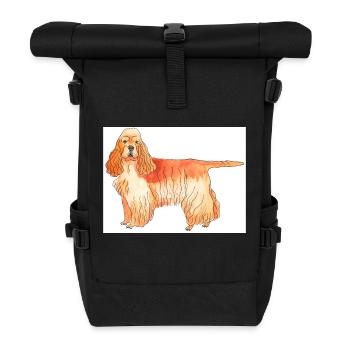 American CockerSpaniel Aufkleber - Rolltop Rucksack - Schwarz - Vorne