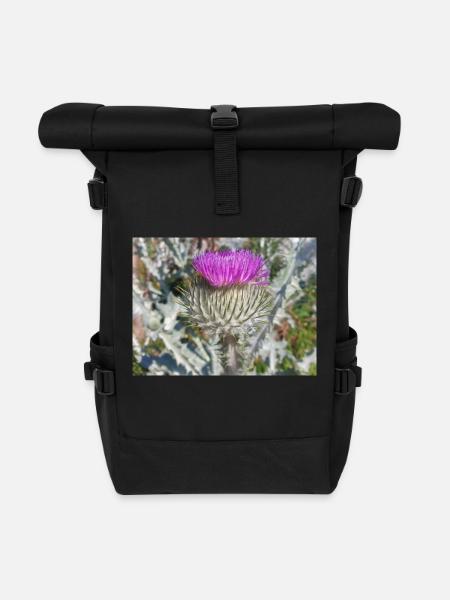 Chardon écossais aussi chardon laineux - Sac à dos roll top - noir