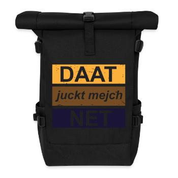 Daat juckt mejch net - Rolltop Rucksack - Schwarz - Vorne